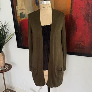 Old Navy Olive Green Open Front Cardigan